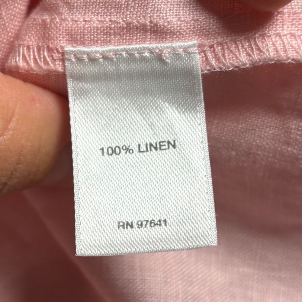 J.Jill Love Linen Pink V-Neck Sleeveless Shift Tank Midi Dress XL Minimalist - Picture 5 of 10
